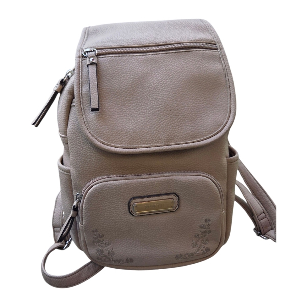 Rosetti Tinley Backpack With Embroidery Detail Deer Tan with Adjustable Straps